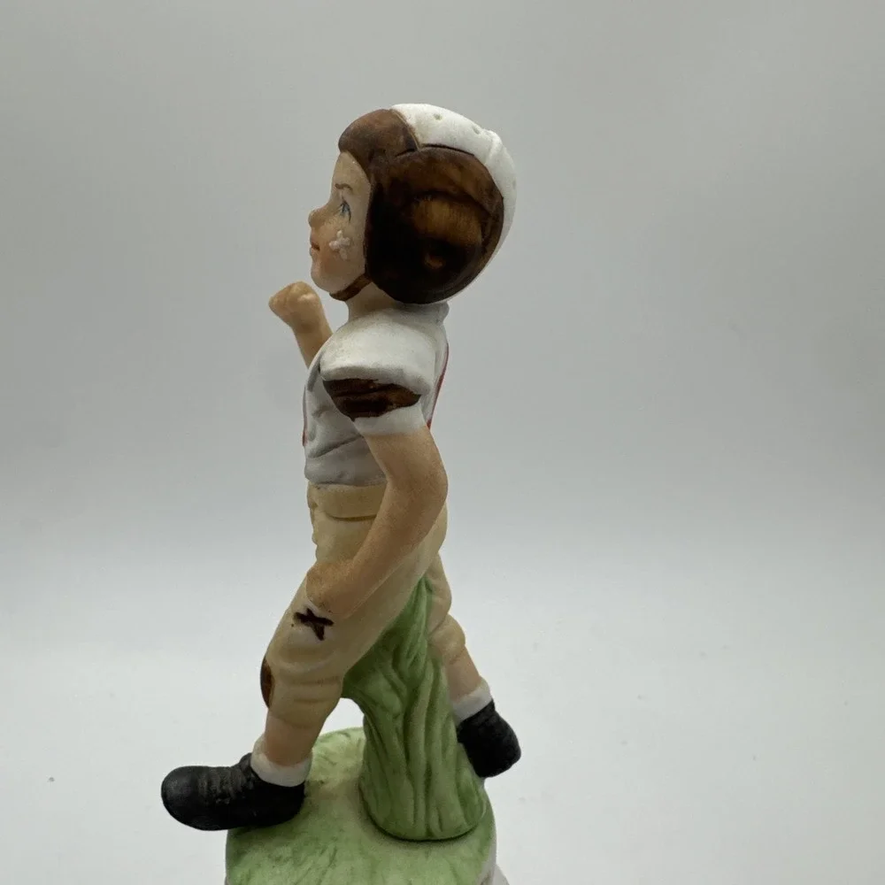 Norman Rockwell bell porcelain figurine river shore future all american football